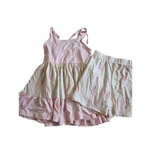 Makena Lane Pink Fronds Tunic Set